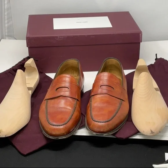 🔥JOHN LOBB COLOR "NEW GOLD" SIZE 10E. Preworn - Picture 5 of 9
